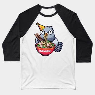 Birthday Pigeon With Ramen Baseball T-Shirt